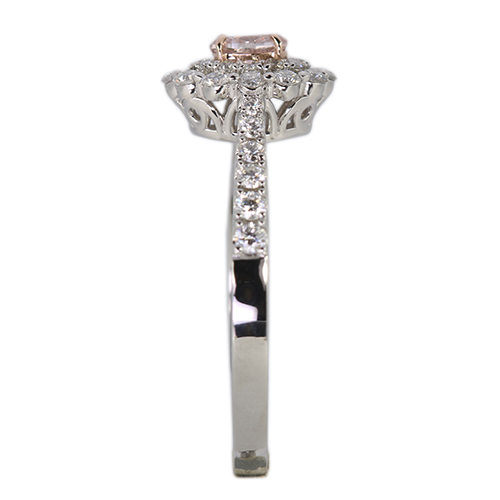 ピンクダイヤモンド 0.174ct/FOP/SI1 ダイヤモンド 0.4ct プラチナ