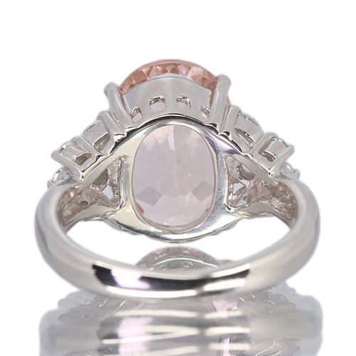 モルガナイト 5.2ct ダイヤモンド 0.4ct プラチナ リング(指輪)【品質