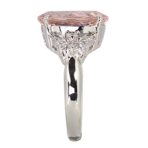 モルガナイト 5.2ct ダイヤモンド 0.4ct プラチナ リング(指輪)【品質