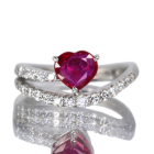 �n�[�g�V�F�C�v���r�[ 1.0ct �_�C�������h 0.3ct �v���`�i �����O(�w��)