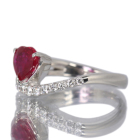 �n�[�g�V�F�C�v���r�[ 1.0ct �_�C�������h 0.3ct �v���`�i �����O(�w��)