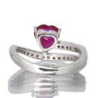 �n�[�g�V�F�C�v���r�[ 1.0ct �_�C�������h 0.3ct �v���`�i �����O(�w��)