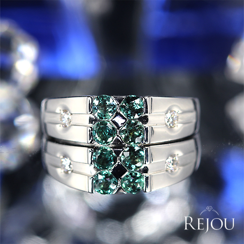 アレキサンドライト 0.5ct ダイヤモンド プラチナ リング(指輪)【品質 