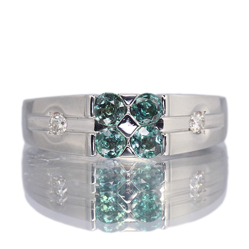 アレキサンドライト 0.5ct ダイヤモンド プラチナ リング(指輪)【品質