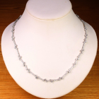 �_�C�������h 11.3ct �z���C�g�S�[���h �l�b�N���X