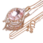 �����K�i�C�g 8.8ct �_�C�������h 0.6ct �s���N�S�[���h �l�b�N���X