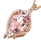 �����K�i�C�g 8.8ct �_�C�������h 0.6ct �s���N�S�[���h �l�b�N���X