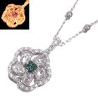 �A���L�T���h���C�g 0.18ct ���[�Y�J�b�g�_�C�������h ��0.5ct �_�C�������h �v���`�i �l�b�N���X