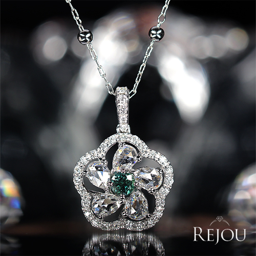 アレキサンドライト 0.18ct ローズカットダイヤモンド 約0.5ct 