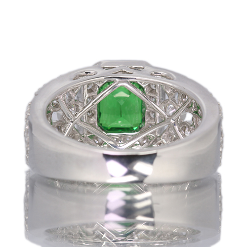 グリーンガーネット（ツァボライト） 2.0ct ダイヤモンド 1.0ct
