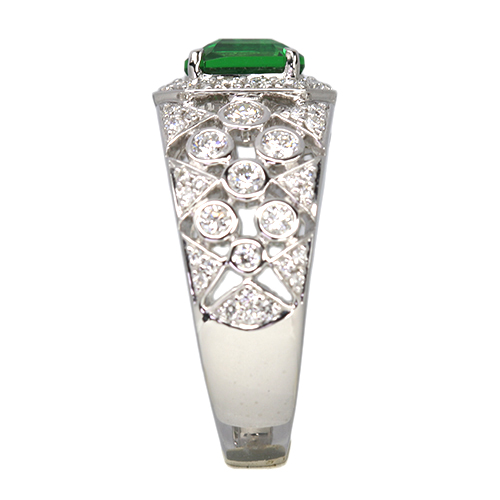 グリーンガーネット（ツァボライト） 2.0ct ダイヤモンド 1.0ct