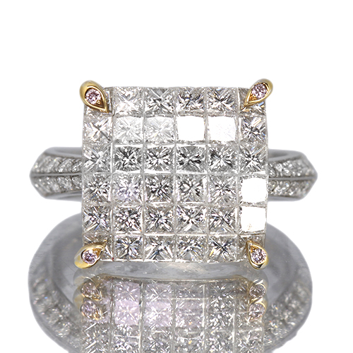 ダイヤモンド 2.3ct イエローダイヤモンド ホワイトゴールド イエロー