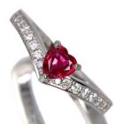 �n�[�g�V�F�C�v���r�[ 0.5ct �_�C�������h 0.2ct �v���`�i �����O(�w��)