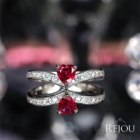 �n�[�g�V�F�C�v���r�[ 0.5ct �_�C�������h 0.2ct �v���`�i �����O(�w��)
