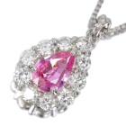 �p�p���`�A�T�t�@�C�A 0.5ct �_�C�������h 0.5ct �v���`�i �l�b�N���X
