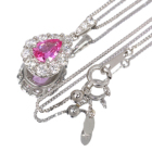 �p�p���`�A�T�t�@�C�A 0.5ct �_�C�������h 0.5ct �v���`�i �l�b�N���X