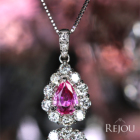 �p�p���`�A�T�t�@�C�A 0.5ct �_�C�������h 0.5ct �v���`�i �l�b�N���X