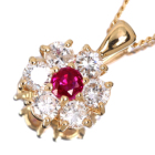 ���r�[ �_�C�������h 0.4ct �C�G���[�S�[���h �l�b�N���X