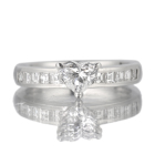 �n�[�g�V�F�C�v�_�C�������h ��0.7ct �_�C�������h 0.4ct �v���`�i �����O(�w��)