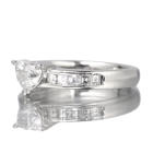 �n�[�g�V�F�C�v�_�C�������h ��0.7ct �_�C�������h 0.4ct �v���`�i �����O(�w��)