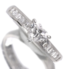 �n�[�g�V�F�C�v�_�C�������h ��0.7ct �_�C�������h 0.4ct �v���`�i �����O(�w��)