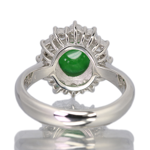 第477回抽選販売＞翡翠（ヒスイ） 1.5ct ダイヤモンド 0.8ct プラチナ