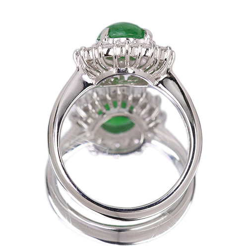 第477回抽選販売＞翡翠（ヒスイ） 1.5ct ダイヤモンド 0.8ct プラチナ