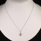�p�p���`�A�T�t�@�C�A 0.5ct �_�C�������h �v���`�i �l�b�N���X