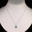 �R�[���t�����[�u���[�T�t�@�C�A 0.8ct �_�C�������h 0.3ct �v���`�i �l�b�N���X