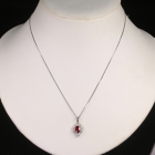 �s�W�����u���b�h���r�[ 0.8ct �_�C�������h 0.6ct �v���`�i �l�b�N���X
