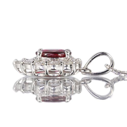 ピジョンブラッドルビー 0.8ct ダイヤモンド 0.6ct プラチナ