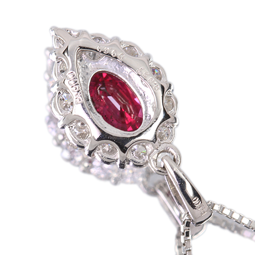 ピジョンブラッドルビー 0.8ct ダイヤモンド 0.6ct プラチナ
