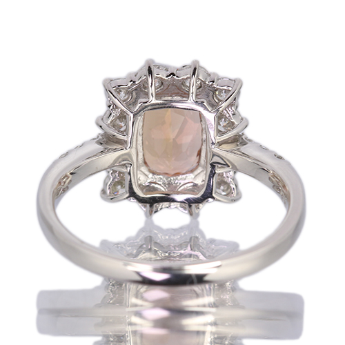 インペリアルトパーズ 約2ct ダイヤモンド 0.7ct プラチナ リング(指輪
