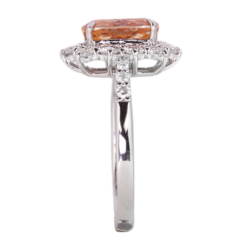 インペリアルトパーズ 約2ct ダイヤモンド 0.7ct プラチナ リング(指輪 
