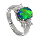 �I�[�X�g�����A���C�g�j���O���b�W�Y�u���b�N�I�p�[�� 1.8ct �_�C�������h 0.7ct �v���`�i �����O(�w��)