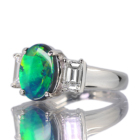 �I�[�X�g�����A���C�g�j���O���b�W�Y�u���b�N�I�p�[�� 1.8ct �_�C�������h 0.7ct �v���`�i �����O(�w��)