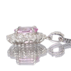 ����M�p�p���`�A�T�t�@�C�A 1.1ct �_�C�������h 0.5ct �v���`�i �l�b�N���X