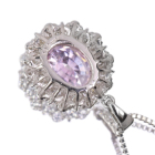 ����M�p�p���`�A�T�t�@�C�A 1.1ct �_�C�������h 0.5ct �v���`�i �l�b�N���X