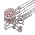 �s���N�_�C�������h 0.23ct/ �_�C�������h ��0.2ct �v���`�i �s���N�S�[���h �l�b�N���X