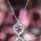 ����M�n�[�g�V�F�C�v�s���N�T�t�@�C�A 0.27ct �_�C�������h �v���`�i �l�b�N���X