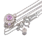 ����M�n�[�g�V�F�C�v�s���N�T�t�@�C�A 0.27ct �_�C�������h �v���`�i �l�b�N���X