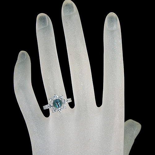 アレキサンドライトキャッツアイ 1.8ct ダイヤモンド 約1.5ct プラチナ