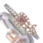 �s���N�_�C�������h 0.16ct/FLP/SI2 �_�C�������h ��0.3ct �v���`�i �����O(�w��)