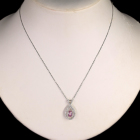 ����M�s���N�T�t�@�C�A 0.5ct �_�C�������h 0.3ct �v���`�i �s���N�S�[���h �l�b�N���X