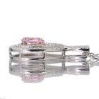 ����M�s���N�T�t�@�C�A 0.5ct �_�C�������h 0.3ct �v���`�i �s���N�S�[���h �l�b�N���X