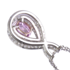 ����M�s���N�T�t�@�C�A 0.5ct �_�C�������h 0.3ct �v���`�i �s���N�S�[���h �l�b�N���X