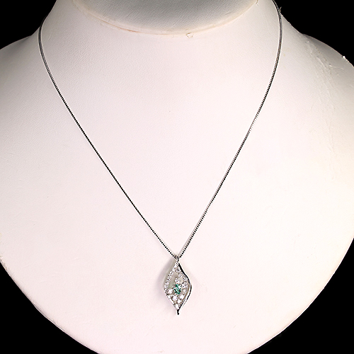 ブラジル産パライバトルマリン 0.16ct ダイヤモンド 0.3ct プラチナ
