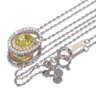 ����M�C�G���[�T�t�@�C�A ��0.6ct �_�C�������h 0.2ct �v���`�i �C�G���[�S�[���h �l�b�N���X