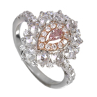 �s���N�_�C�������h 0.121ct/FIP/SI1 ���[�Y�J�b�g�_�C�������h ��0.8ct �_�C�������h 0.3ct �v���`�i �s���N�S�[���h �����O(�w��)