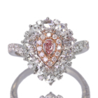 �s���N�_�C�������h 0.121ct/FIP/SI1 ���[�Y�J�b�g�_�C�������h ��0.8ct �_�C�������h 0.3ct �v���`�i �s���N�S�[���h �����O(�w��)